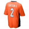 Maillot Homme Denver Broncos Patrick Surtain II 2 Nike Orange 2021 NFL Draft